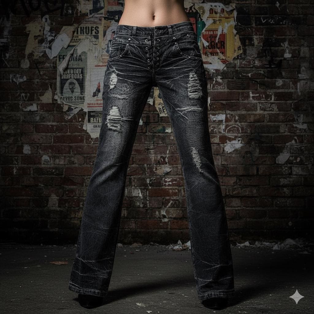 Y2k Jeans Low Rise Bootcut - Etsy