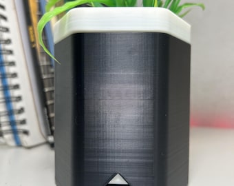 Maceta hexagonal impresa en 3D: moderna jardinera de interior con drenaje
