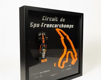 3D Printed F1 Track Shadow Box: Spa-Francorchamps F1 Diecast Car