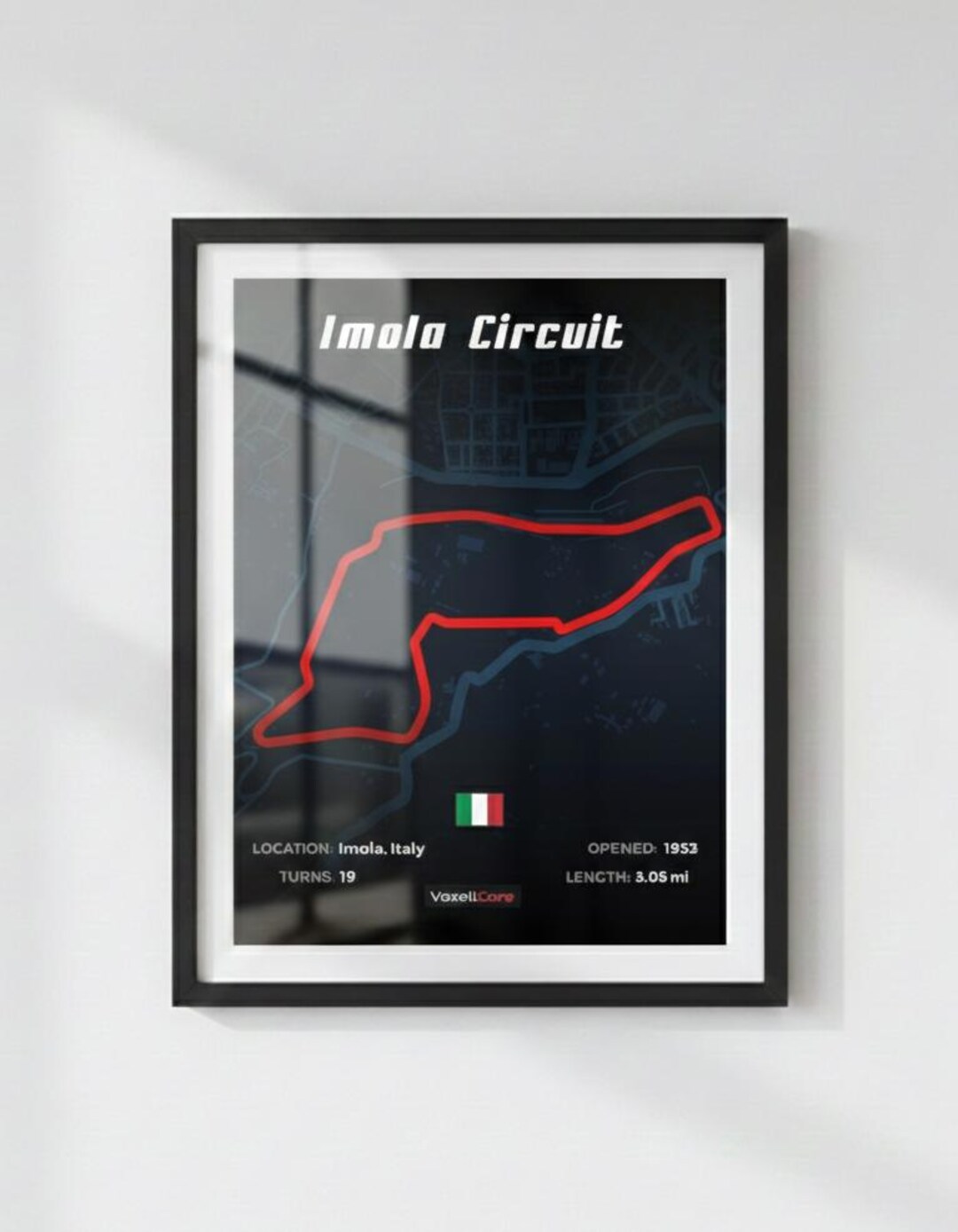 Imola Circuit Poster in Dark Blue | Digital Download | Formula 1 Race ...