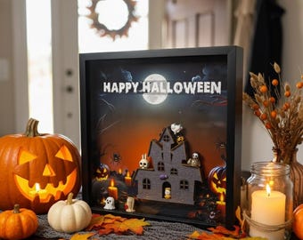 Limited Collection! Spooky Halloween Shadow Box | 12x12" Black Frame | Halloween Home Decor