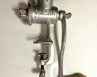Vintage meat grinder, made in USA, climax 51, excellent condition, vintage collectible