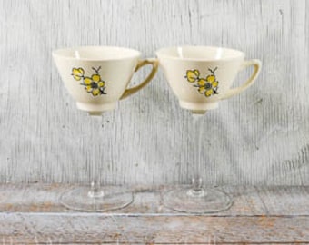 Unique wine glass, Tea cup wine glass, Teacup wine glass, couple gift, wedding gift