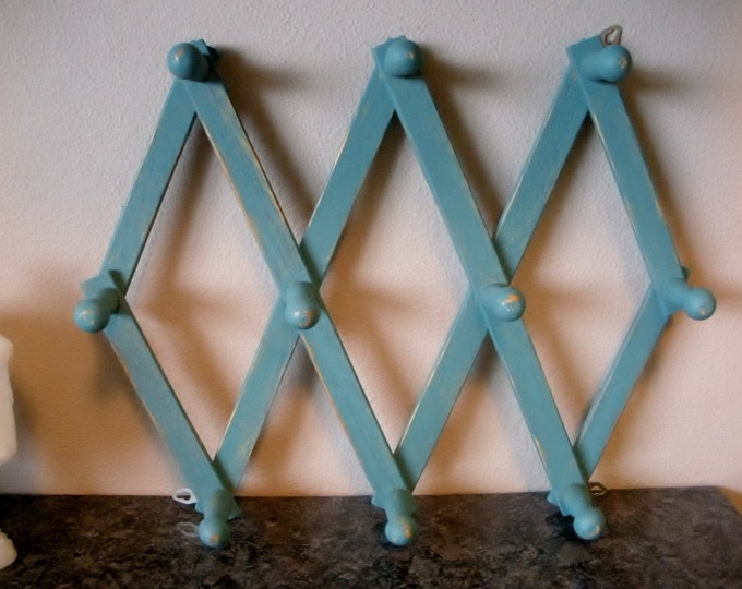 Folding Hanging Accordion Style Wood Peg Rack Coat Wall Rack Etsy