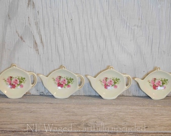 Vintage Floral Tea Bag Holder Set - Formalities by Baum Bros