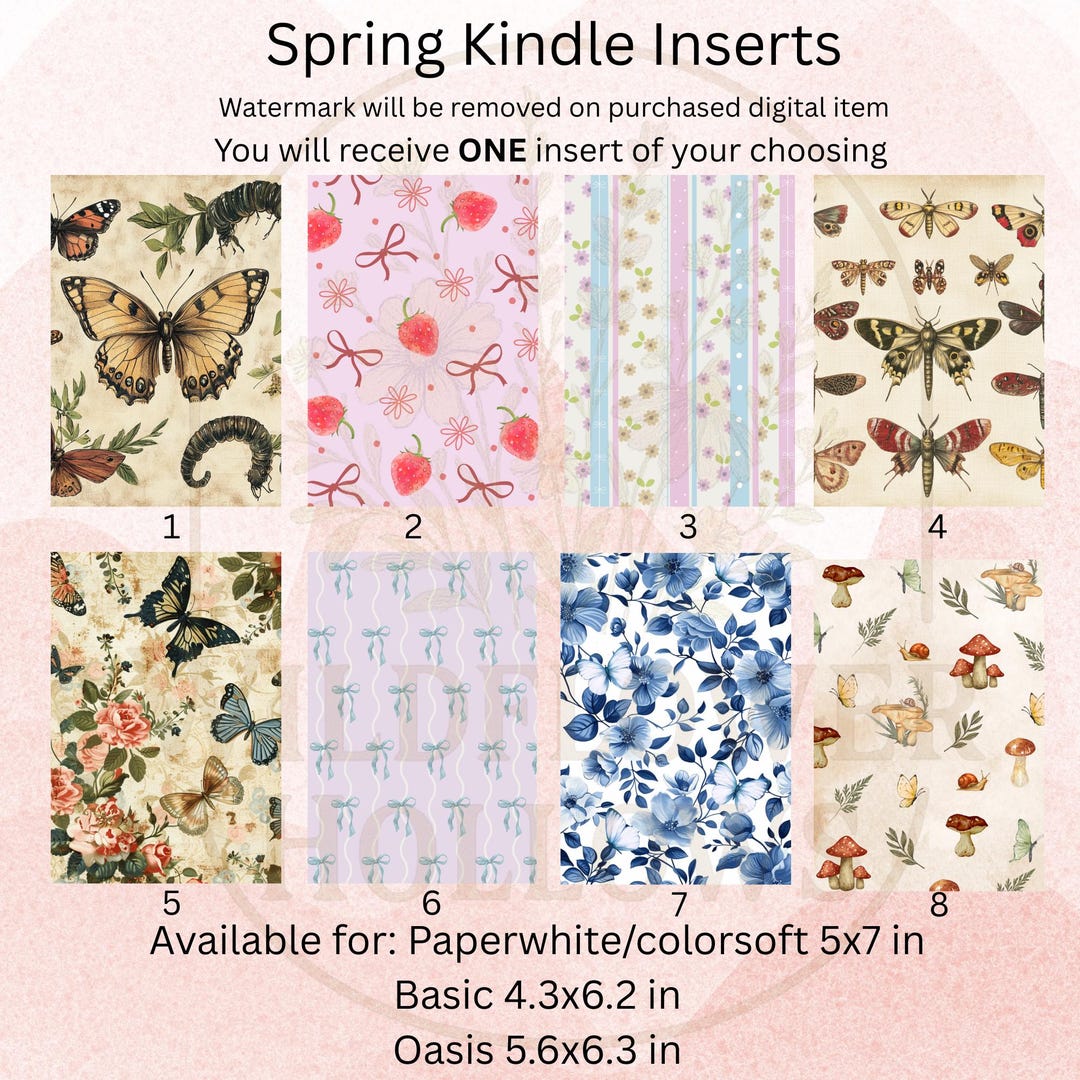 ONE Spring Kindle Insert - Digital Download - Etsy