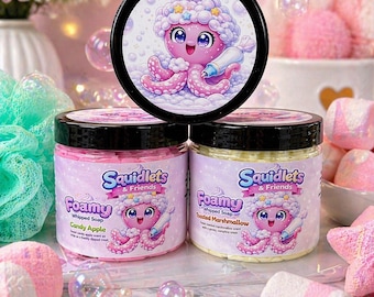 Foamy Whipped Soap for kids / Candy Apple / Toasted Marshmallow /Squidlets and Friends