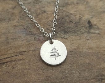 Evergreen Tree Necklace, Evergreen Charm, Evergreen Pendant, Christmas Tree, Christmas Charm, Christmas Necklace, Holiday Necklace Charm