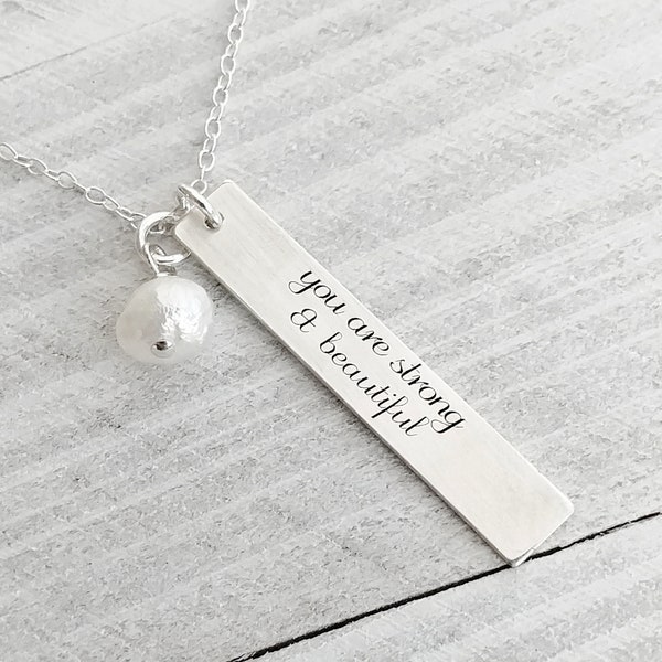 Be Strong Necklace Etsy