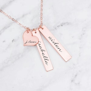 Mom Necklace, Kids Name Necklace, Personalized Necklace With Names