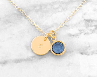 Personalized Initial Necklace • Birthstone Necklace • Personalized Necklace • Necklace For Mom