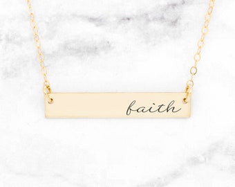 Faith bar hotsell necklace