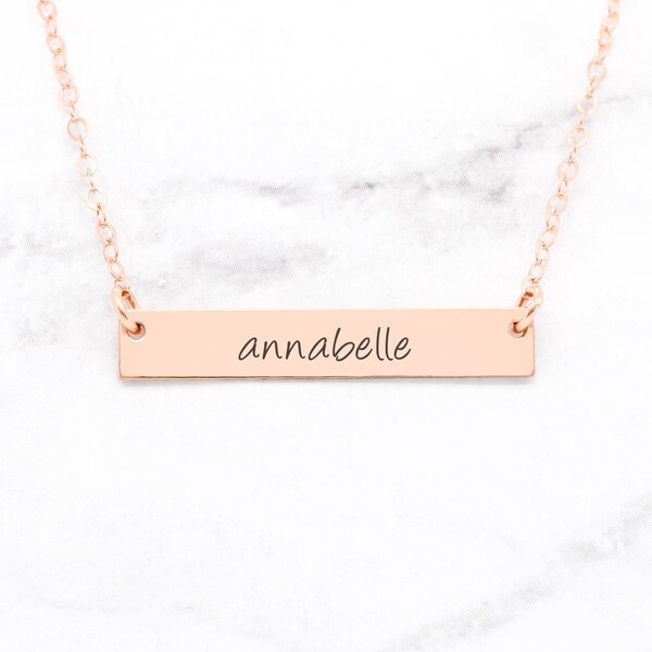 Custom Bar Necklace • Name Bar Necklace • Personalized Jewelry • Personalized Name Bar Necklace