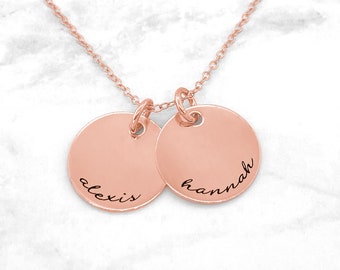 Personalized Family Necklace - Necklace with Kids Names - Hand Stamped Jewelry - Custom Family Necklace - Personalized Necklace
