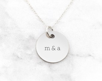 Personalized Initial Necklace • Personalized Jewelry • Personalized Necklace • Couple's Initials Necklace • Couples Necklace