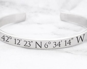 Coordenadas Manguito • Pulsera de coordenadas • Dónde conocimos pulsera • Pulsera de latitud de longitud • Pulsera GPS