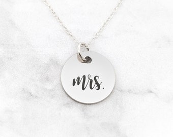 Mrs necklace, Bride to Be Necklace, Bridal Party Gift, Gift for Bride, Bridal Shower Gift, Future Mrs, Just Married, Bride Necklace
