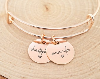 Roségouden gepersonaliseerde naamarmband, roségouden kindernaamarmband, roségouden naamarmband, gepersonaliseerde roségouden armband