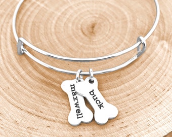 Dog Bracelet, Dog Bone Bracelet, Personalized Dog Bracelet, Pet Bracelet, Pet Jewelry