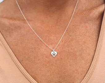 Dainty Paw Print Charm • Tiny Paw Print Necklace • Paw Charm Necklace • Sterling Silver, Gold, or Rose Gold • Dog Lover • Paw Print Necklace
