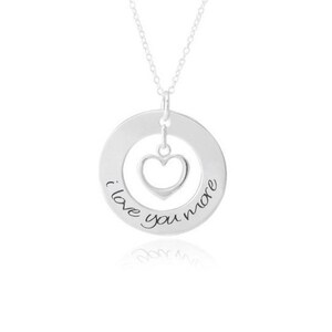 Valentines Day Necklace I Love You More Necklace Love Necklace Valentine's Day I Love You Necklace Gift For Girlfriend image 6