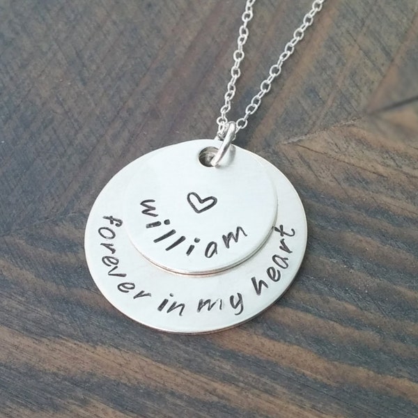 Forever in my Heart Necklace // Miscarry Necklace // Miscarriage Necklace // Sterling Silver Memorial Necklace // Miscarriage Jewelry