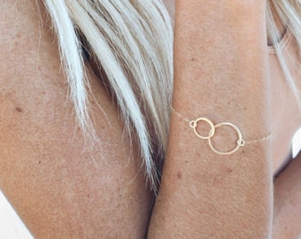 Gold Mother Daughter Bracelet • Mom Bracelet • Sterling Silver, Gold, or Rose Gold • Mother's Day Gift • Gift For Mom