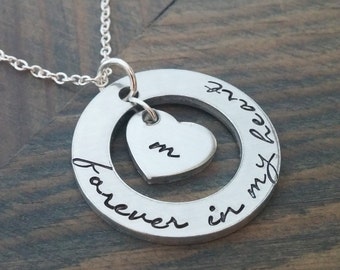 Forever In My Heart Necklace: Personalized Memorial Gift