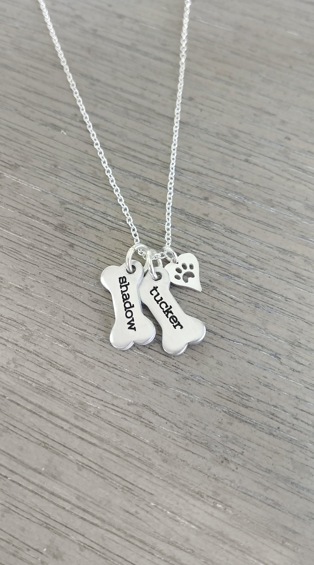 Dog Necklace Personalized // Dog Paw Necklace // Dog Jewelry // Paw