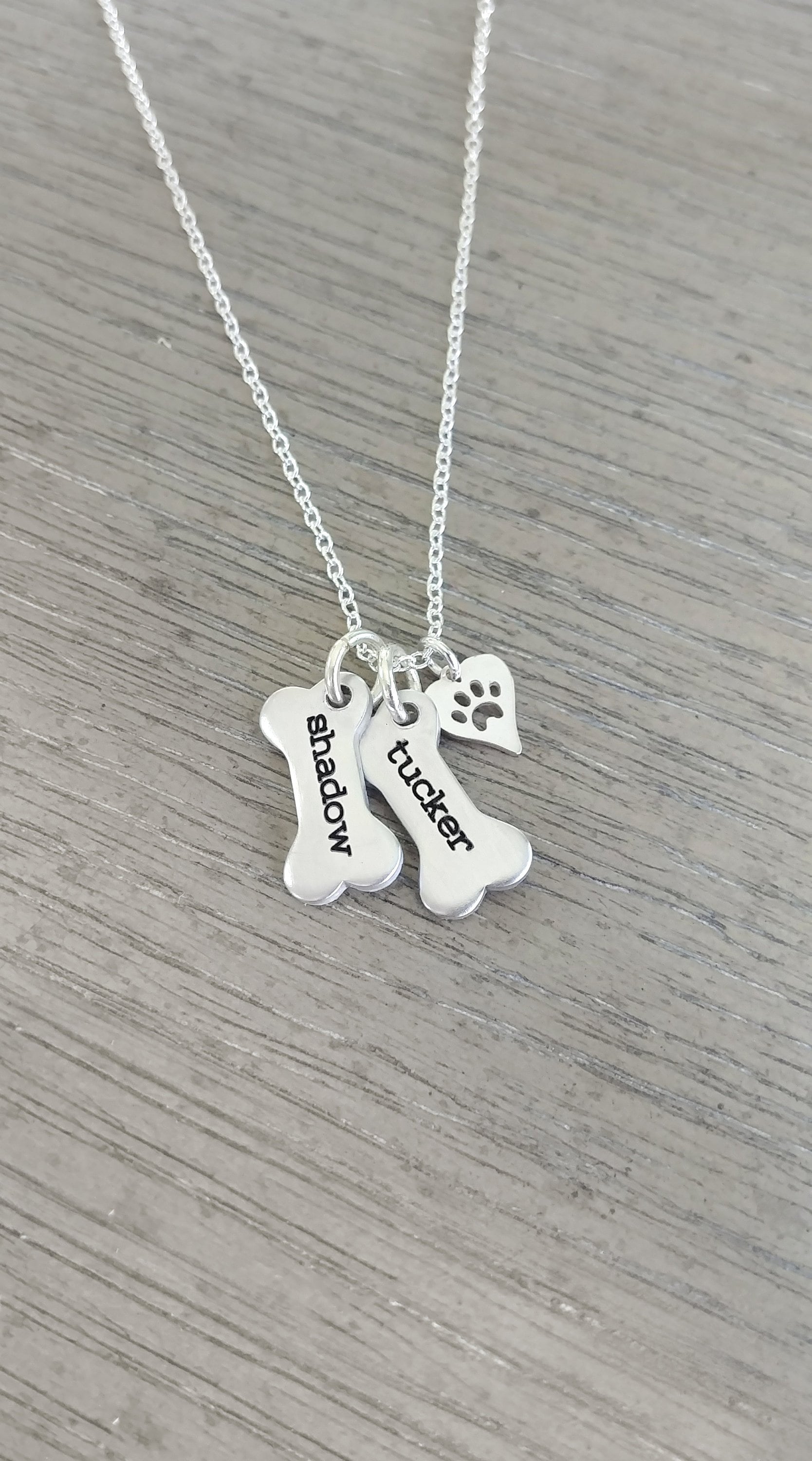 Dog Necklace Personalized // Dog Paw Necklace // Dog Jewelry Etsy