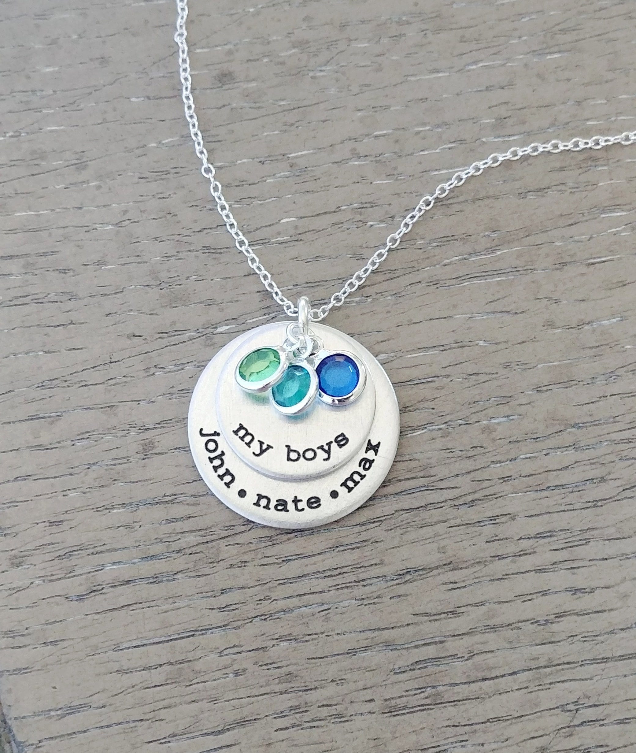 My Boys Necklace / Personalized Family Necklace With Kids Etsy
