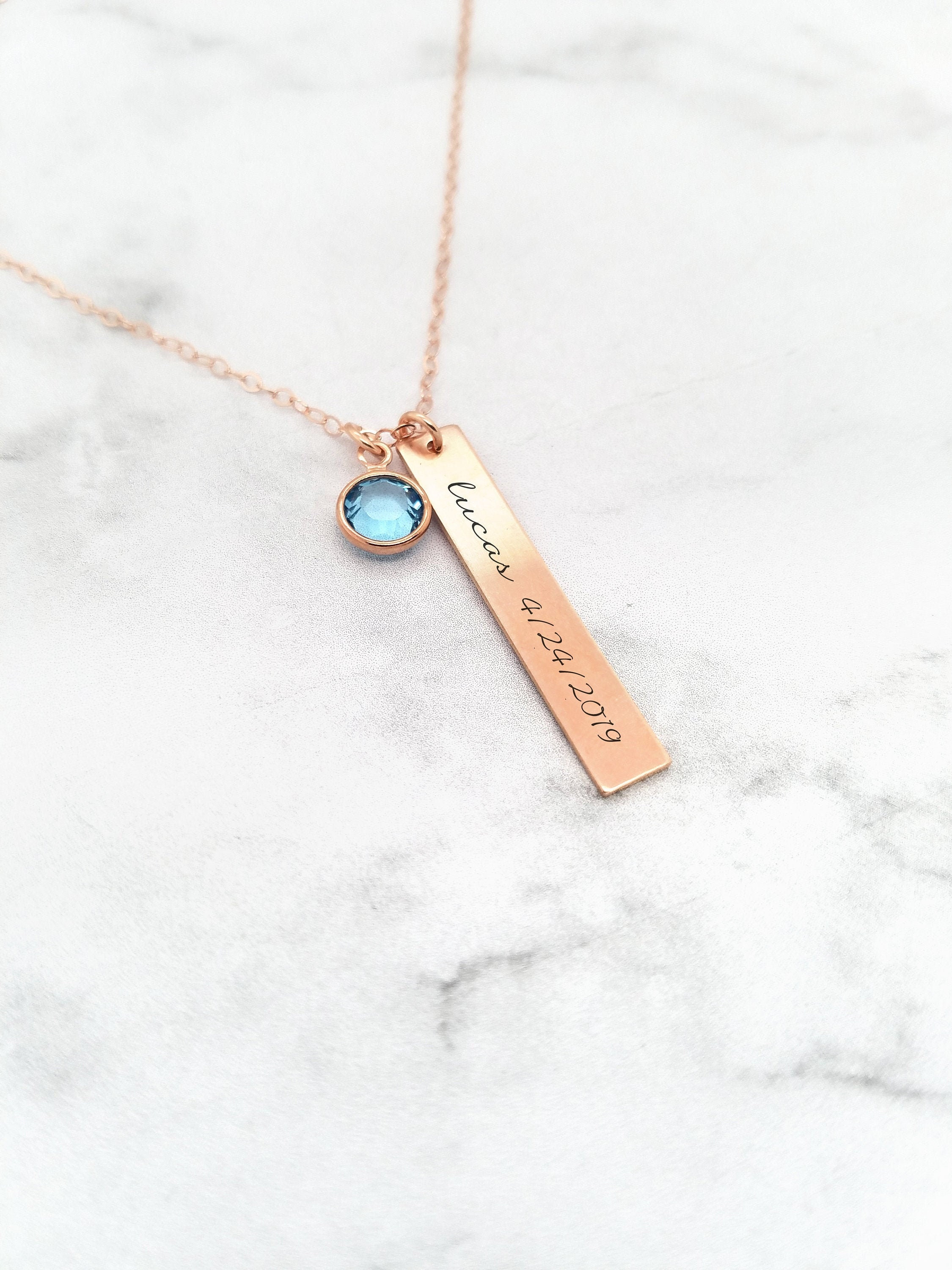 New Mom Necklace Birthstone Necklace 