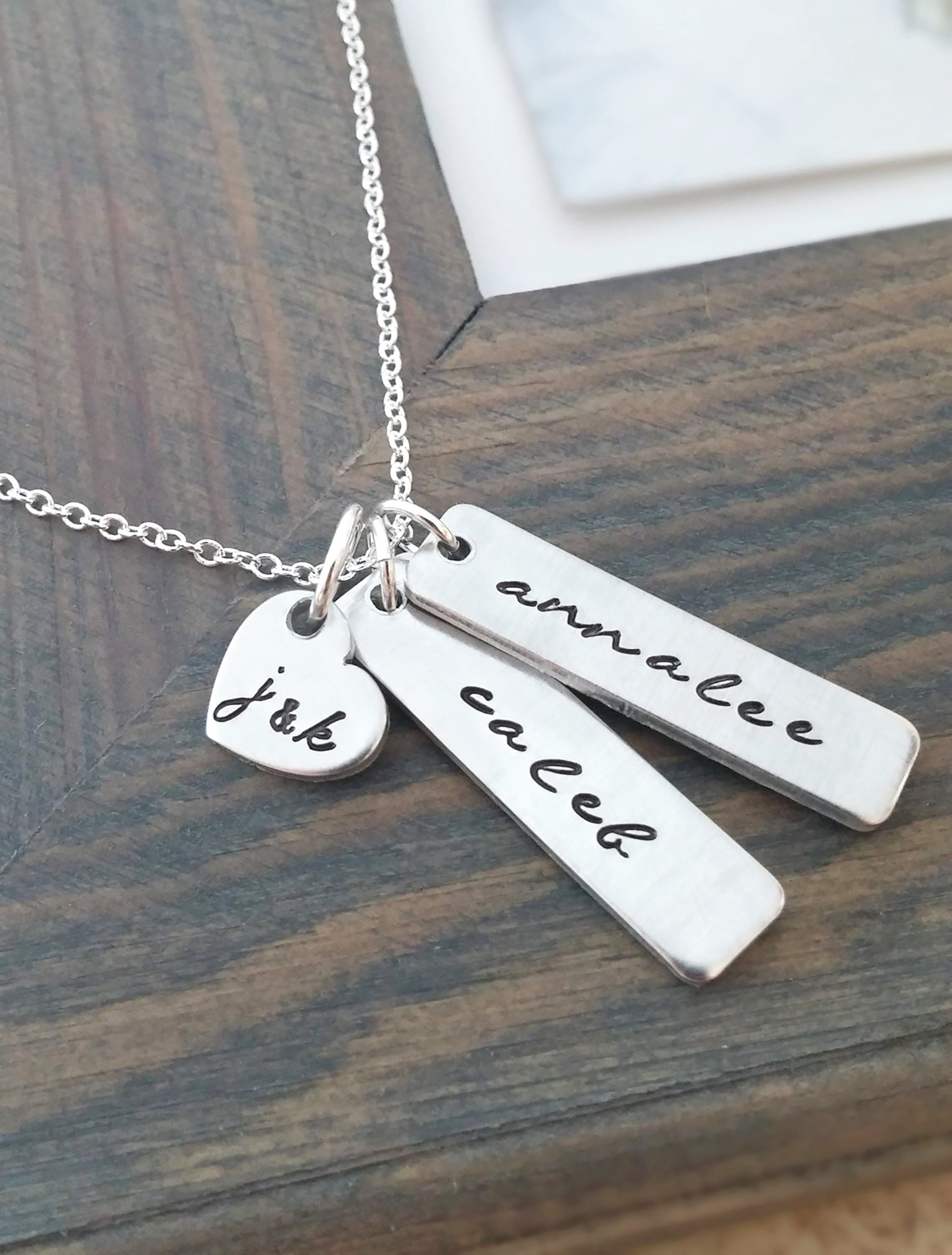 Personalized Family Necklace Necklace With Kids Names and Etsy