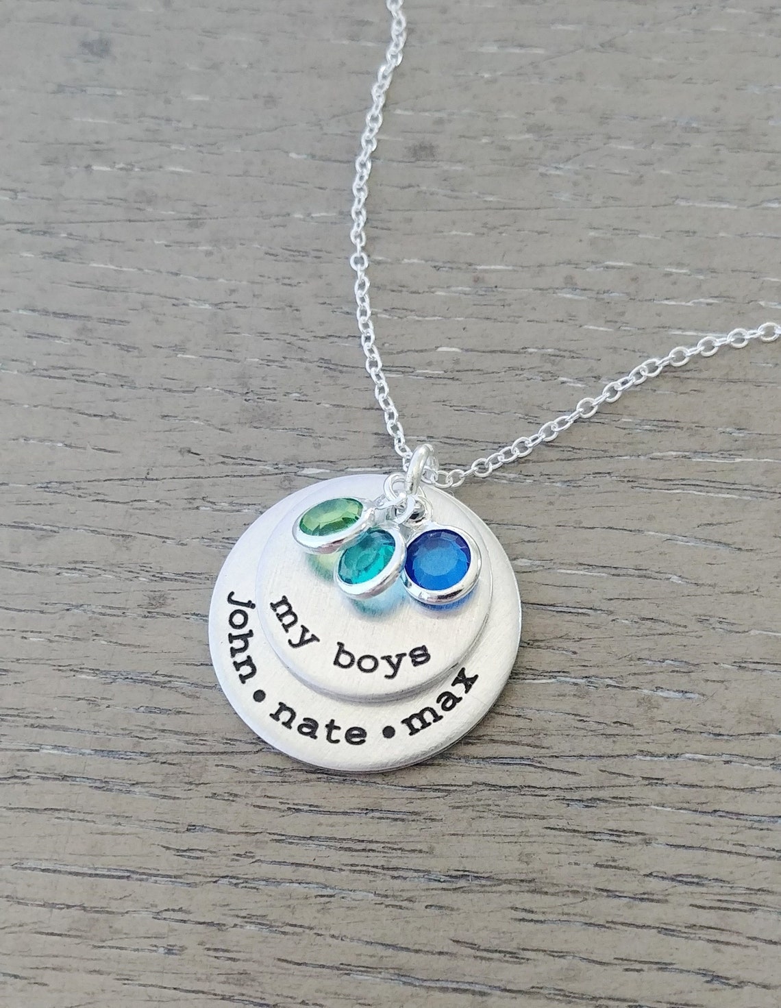 My Boys Necklace // Personalized Necklace With Kids Names and Etsy