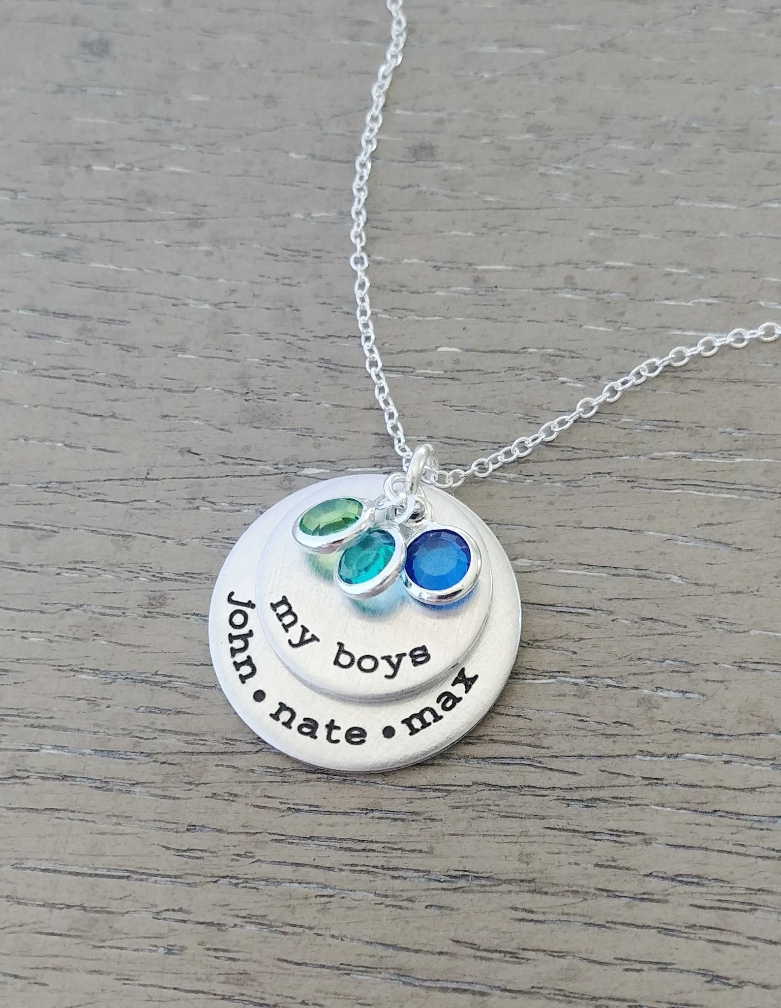 My Boys Necklace // Personalized Necklace With Kids Names and Etsy