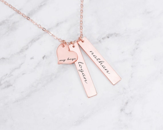 Personalized Necklace My Boys Necklace Mom Necklace Kid Name Necklace Family Jewelry Etsy UK