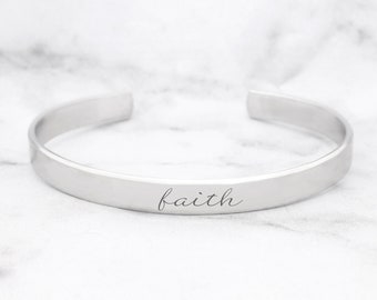 Faith Bracelet • Christian Bracelet • Faith Cuff Bracelet • Faith Jewelry • Religious Bracelet