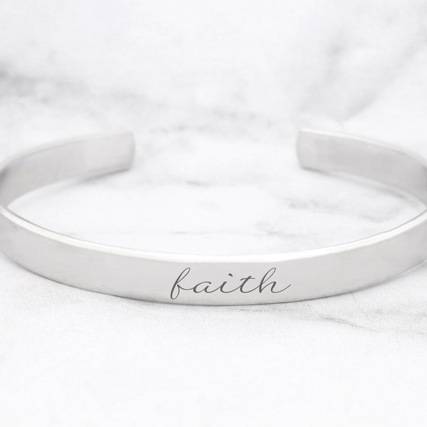 Faith Bracelet • Christian Bracelet • Faith Cuff Bracelet • Faith Jewelry • Religious Bracelet