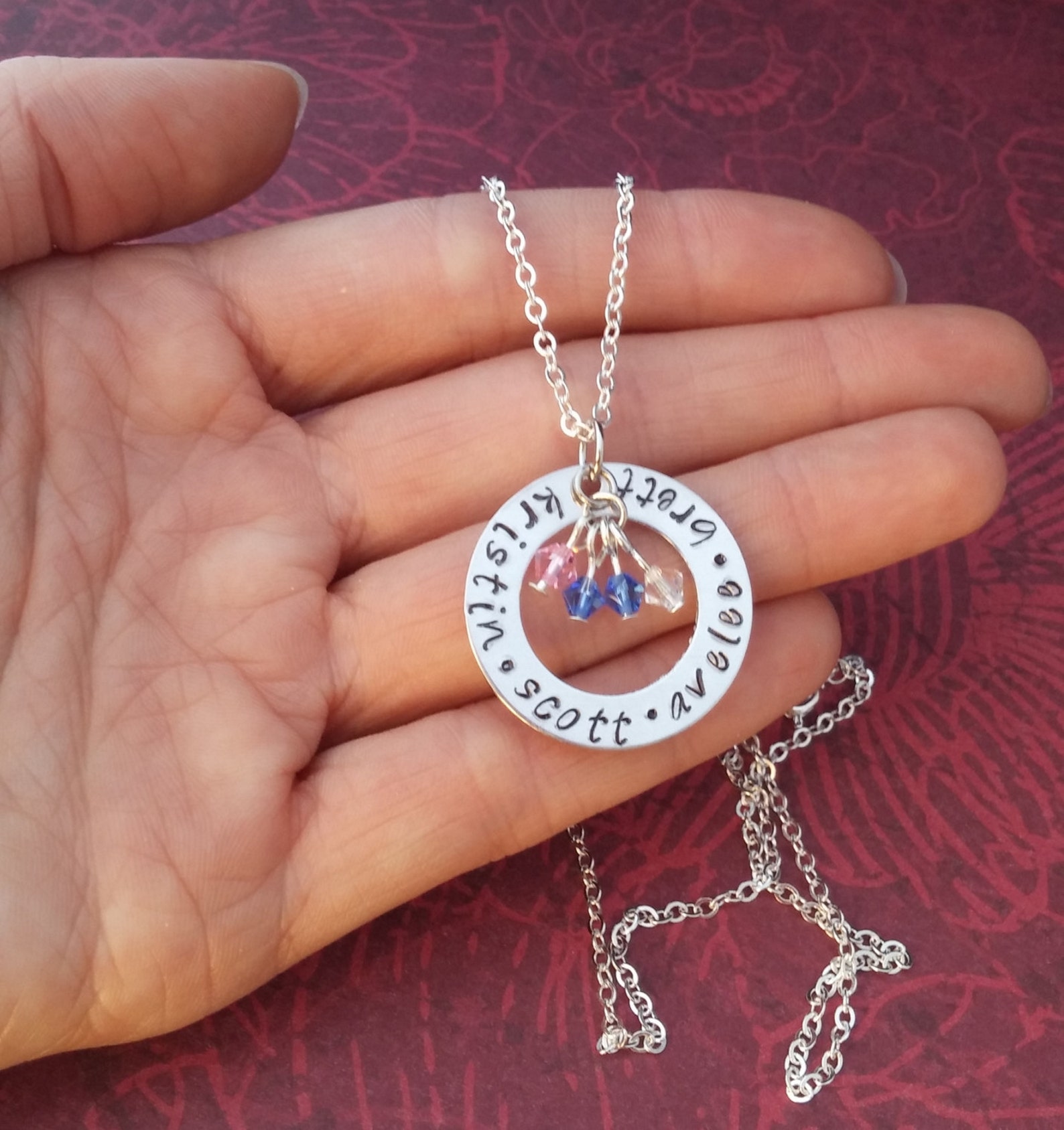 Personalized Family Necklace Necklace With Kids Names and Etsy