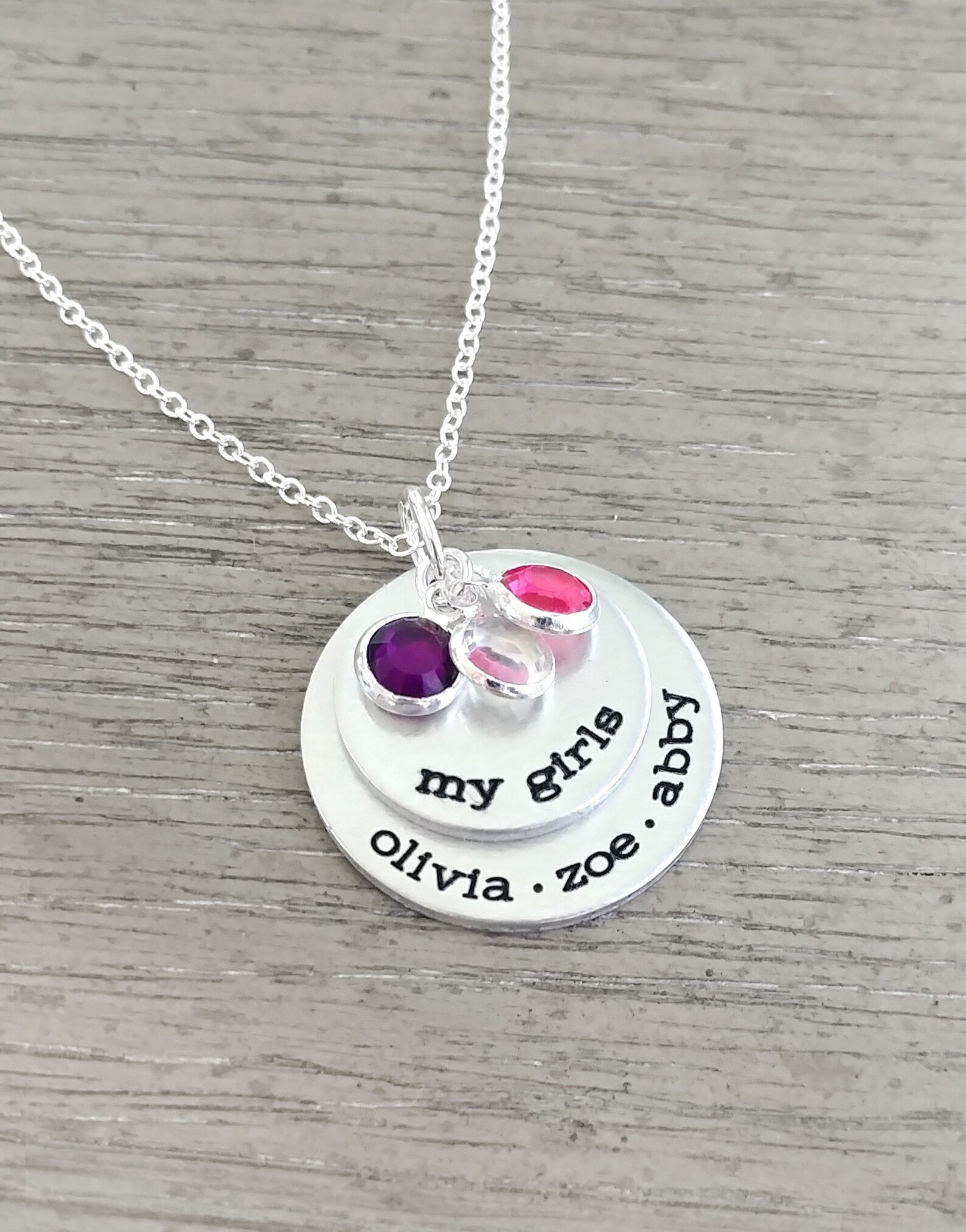 My Girls Necklace / Personalized Family Necklace With Kids Etsy
