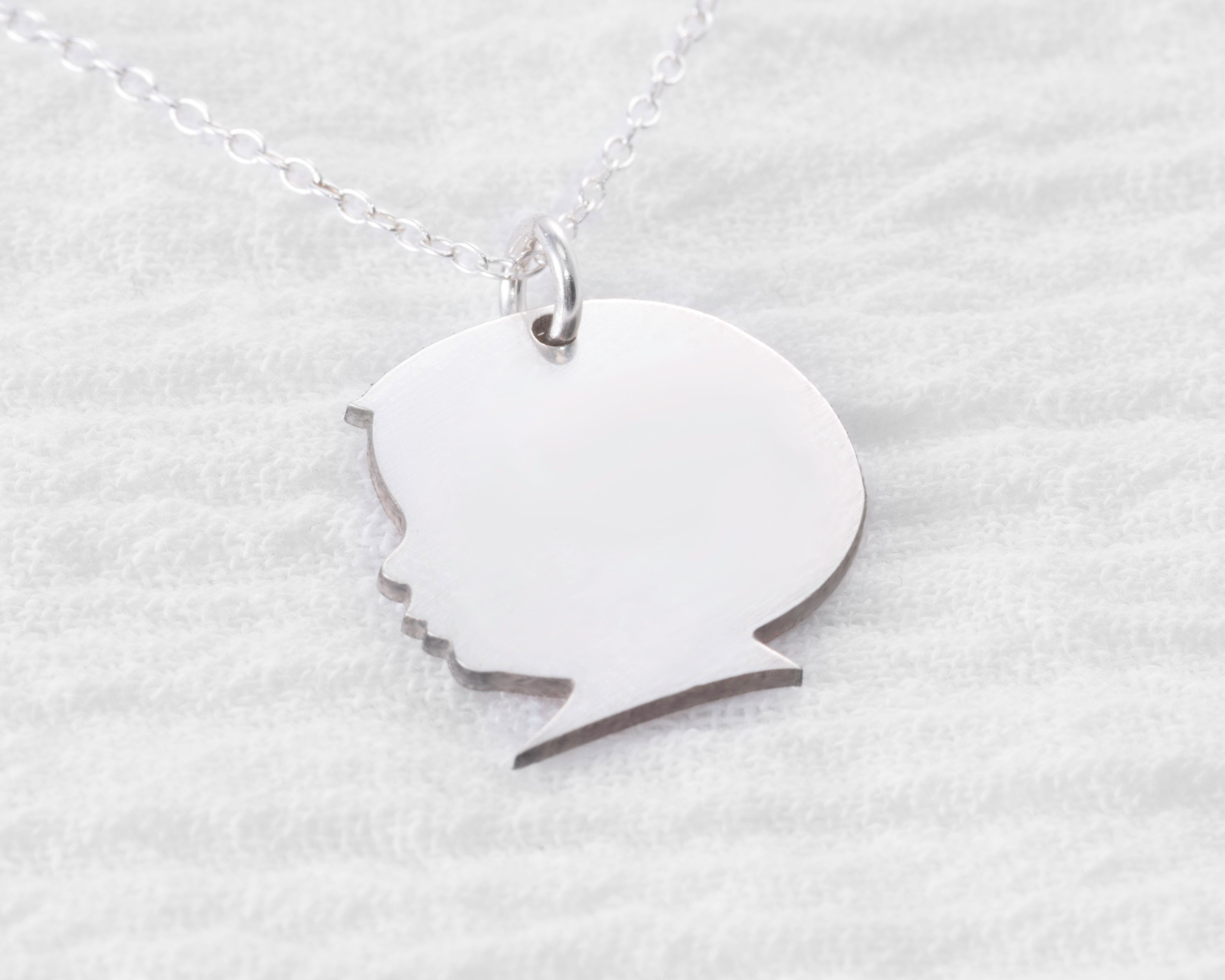 Child silhouette best sale necklace