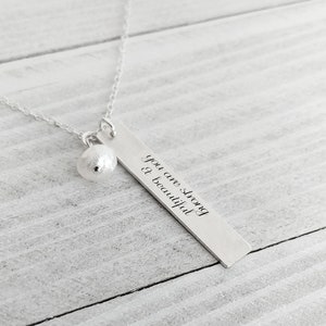 You are Strong and Beautiful / Inspirational Necklace / Graduation Gift image 3