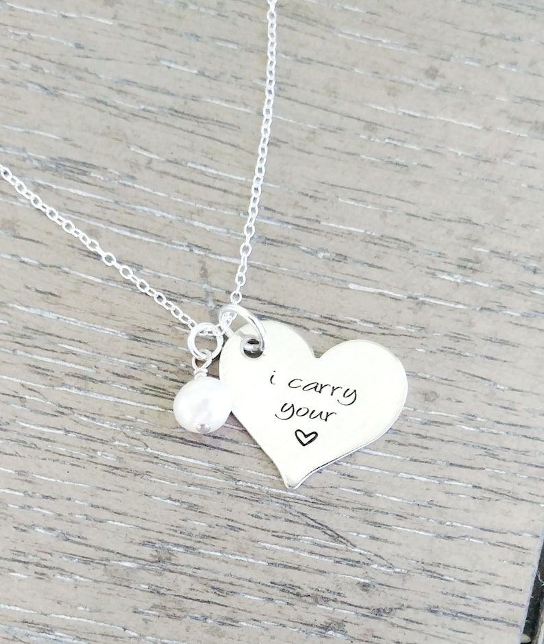 I Carry Your Heart Necklace / Sterling Silver Engraved Jewelry Etsy