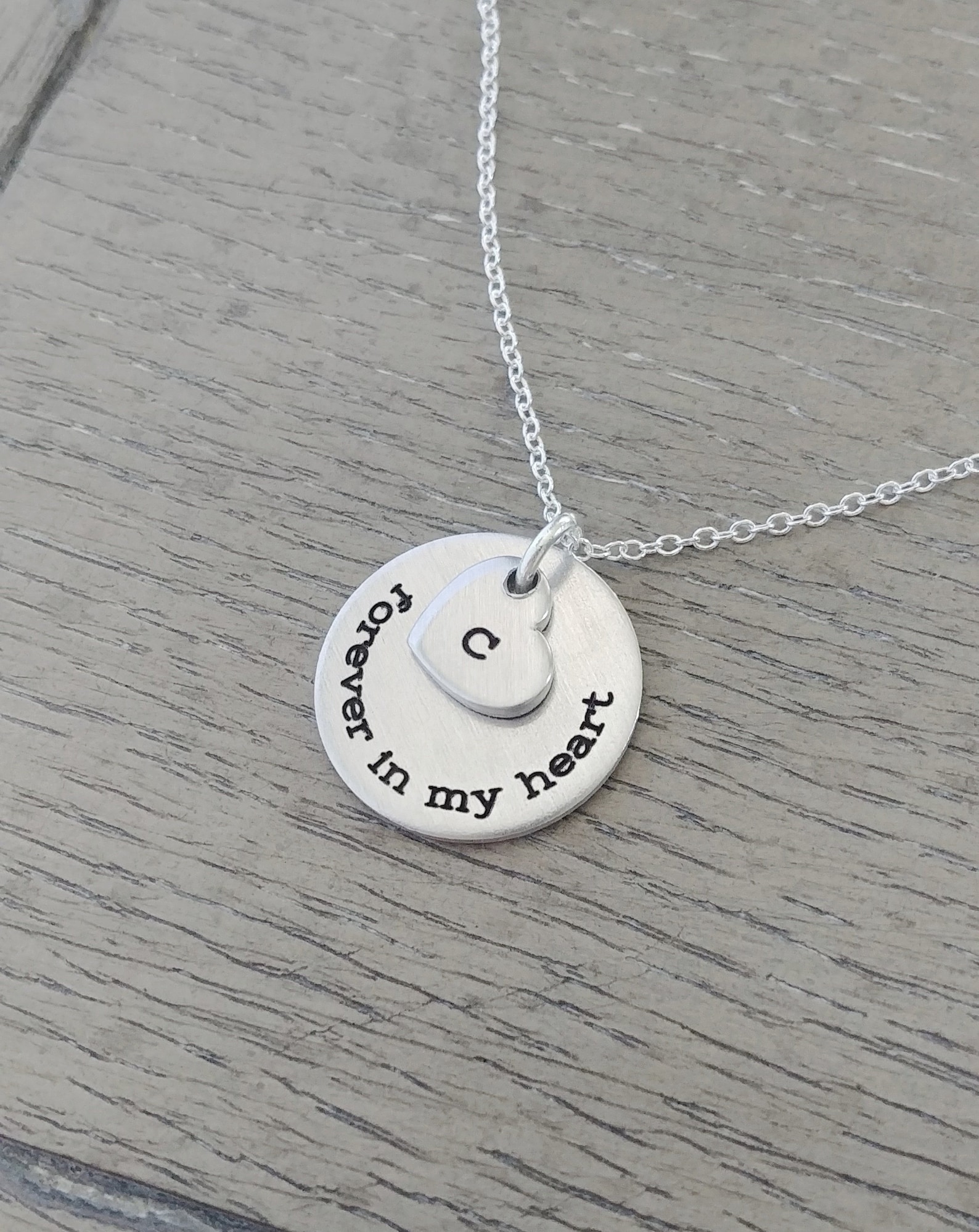 Forever in My Heart Necklace Memory Necklace Loss of A Loved Etsy