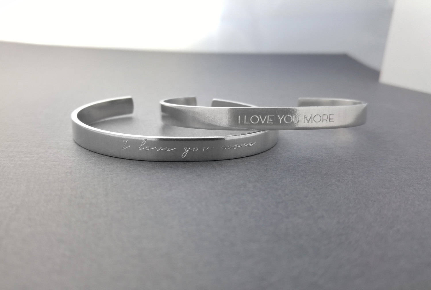 Personalized Bracelet I Love You More Bracelet I Love You Etsy