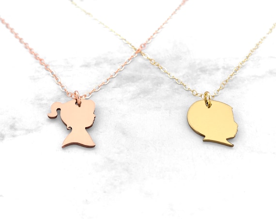 Silhouette Necklace Baby Silhouette Child Silhouette Silhouette