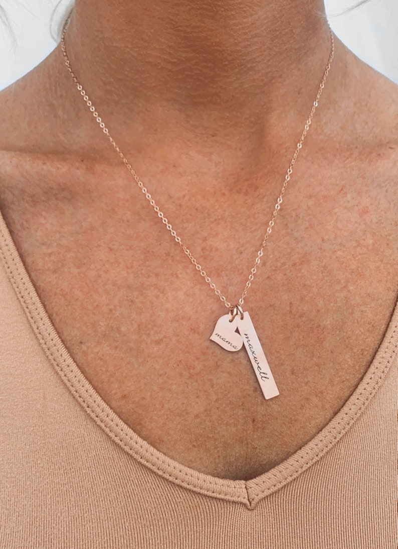 Grandma Necklace, Nana Necklace, New Grandma Necklace, Necklace For Grandma, Gift For Grandma, Gold Bar Necklace image 7