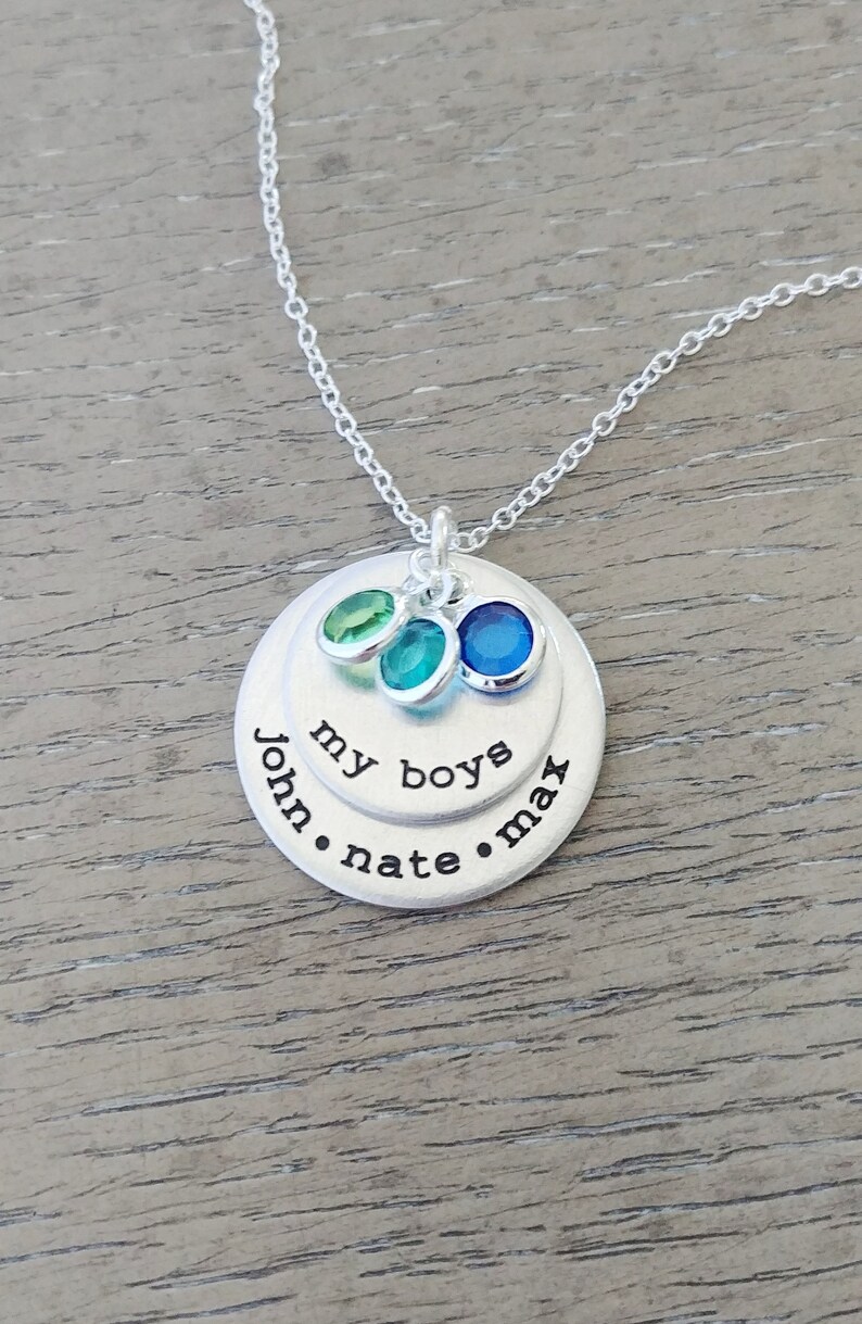 My Boys Necklace // Personalized Necklace With Kids Names and Etsy