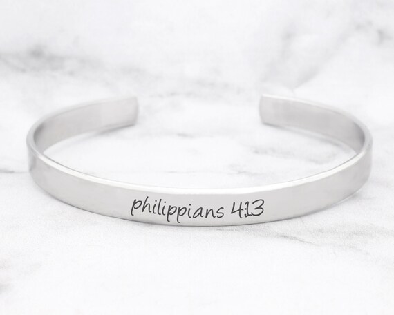 Philippians 4 13 clearance bracelet sterling silver