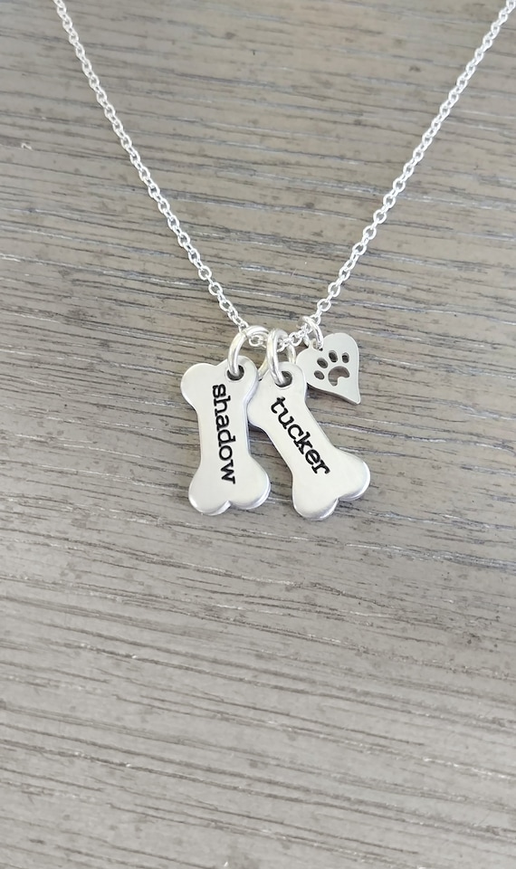Personalized Pet Jewelry Dog Paw Necklace Dog Jewelry Paw